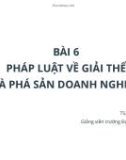 Bài giảng Lý luận pháp luật: Bài 6 - TS. Vũ Phương Đông