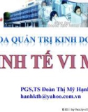 Bài giảng Kinh tế vi mô: Bài 6,7 - PGS.TS Đoàn Thị Mỹ Hạnh