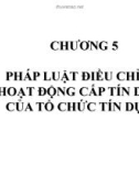 Bài giảng Luật Ngân hàng: Chương 5 - Pháp luật điều chỉnh hoạt động cấp tín dụng của tổ chức tín dụng