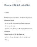 Chương 4: Đặt lệnh và loại lệnh