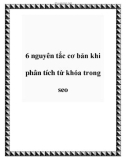 6 nguyên tắc cơ bản khi phân tích từ khóa trong seo