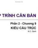 Bài giảng Lập trình căn bản - Chương 9: Kiểu cấu trúc