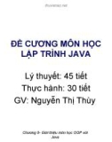 Đề cương môn học Lập trình Java