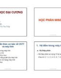 Bài giảng Tin học đại cương - GV. Huỳnh Thị Thu Thủy