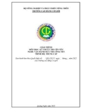 Giáo trình Kỹ thuật thi công nền (Nghề: Vận hành máy thi công nền - Trung cấp) - Trường Cao đẳng Cơ giới (2022)