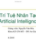 Bài giảng Trí tuệ nhân tạo - Chương 1: Tổng quan về trí tuệ nhân tạo