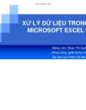 Bài giảng Xử lý dữ liệu trong Microsoft Excel - Đoàn Thị Quế