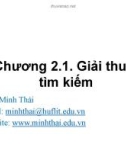 Bài giảng Cấu trúc dữ liệu và giải thuật: Chương 2.1 - Trần Minh Thái (2016)