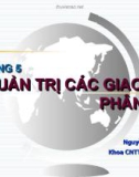 Bài giảng Cơ sở dữ liệu phân tán: Chương 5 - Nguyễn Mậu Hân