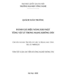 Tóm tắt Luận án tiến sĩ Công nghệ thông tin: Đánh giá hiệu năng bảo mật tầng vật lý trong mạng không dây