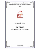 Bài giảng Kế toàn tài chính 3: Phần 1