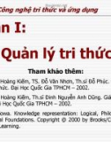 Công nghệ tri thức và ứng dụng (GS.TSKH. Hoàng Kiếm) - Chương 1. Tiếp nhận và biểu diễn tri thức