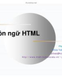 Bài giảng Thiết kế Web: Ngôn ngữ HTML - Phạm Thế Bảo