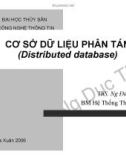 CƠ SỞ DỮ LIỆU PHÂN TÁN