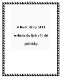 4 Bước để tự SEO website du lịch với chi phí thấp