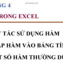 Bài giảng Excel căn bản - Chương 4 Hàm trong excel