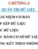 Bài giảng Excel căn bản - Chương 6 Quản trị dữ liệu