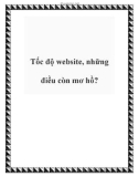 Tốc độ website, những điều còn mơ hồ?