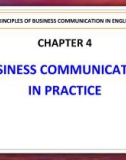 Lecture Principles of business communication in English - Chapter 4: Business communication in practice