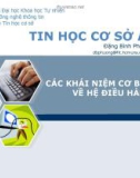 Bài giảng Tin học cơ sở A: Các khái niệm cơ bản về hệ điều hành - Đặng Bình Phương