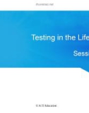 Testing in the lifecycle 2A