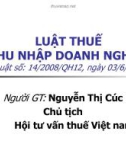 Bài giảng Luật thuế thu nhập doanh nghiệp