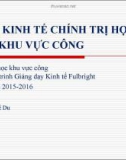 Bài giảng Bài 4: Kinh tế chính trị học của khu vực công - Huỳnh Thế Du