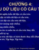 CHƯƠNG 4: KIỂU DỮ LIỆU CÓ CẤU TRÚC