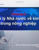 Bài giảng Kinh tế nông nghiệp: Chương 6 - ThS. Nguyễn Hà Hưng