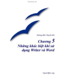 Chương 5: Những khác biệt khi sử dụng Writer và Word