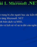 Bài 1: Microsoft .NET