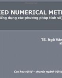 Bài giảng Applied numerical methods (Ứng dụng phương pháp tính số): Chương 4 - TS. Ngô Văn Thanh