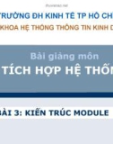 Bài giảng Tích hợp hệ thống: Bài 3 - ĐH Kinh tế Tp HCM