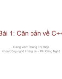 Bài giảng Lập trình nâng cao: Bài 1 - Hoàng Thị Điệp