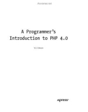 A Programmer's Introduction to PHP 4.0 phần 1