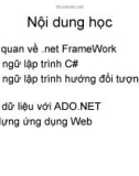 Bài giảng lập trình .dotNET