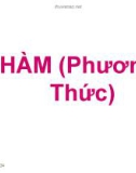 Bài giảng Cơ sở lập trình Csharp: Bài 6 - Hàm (phương thức)