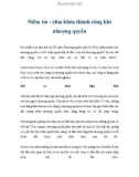 Niềm tin - chìa khóa thành công khi nhượng quyền