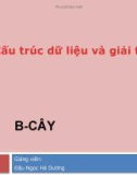 Bài giảng Cấu trúc dữliệu và giải thuật: B-Cây - Đậu Ngọc Hà Dương