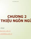 Bài giảng Kỹ thuật lập trình cơ bản: Chương 2 – Trần Minh Thái