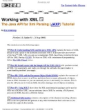 Working with XML - The Java API for Xml Parsing (JAXP) Tutorial