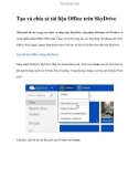 Tạo và chia sẻ tài liệu Office trên SkyDrive