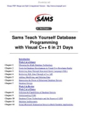 Sams Teach Yourself Database Programming with Visual C++ 6 in 21 Days phần 1