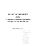 Luận văn tốt nghiệp: Sự lựa chọn chính sách tỷ giá của các quốc gia - Bài học cho Việt Nam