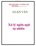 LUẬN VĂN: Xử lý ngôn ngữ tự nhiên