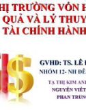 Tiểu luận: Thị trường vốn hiệu quả và lý thuyết tài chính hành vi