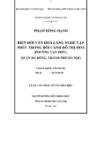 Luận văn Thạc sĩ Văn hóa học: Biến đổi văn hóa làng nghề Vạn Phúc trong bối cảnh đô thị hóa (Phường Vạn Phúc, quận Hà Đông, thành phố Hà Nội)