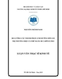 Luận văn Thạc sĩ Kinh tế: Đo lường các thành phần ảnh hưởng đến giá trị thương hiệu cà phê mang đi Cappuccino