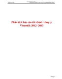 Tiểu luận: Phân tích báo cáo tài chính của Công ty cổ phần Vinamilk 2010-2012