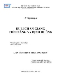 Luận văn Thạc sĩ Khoa học địa lý: Du lịch An Giang tiềm năng và định hướng